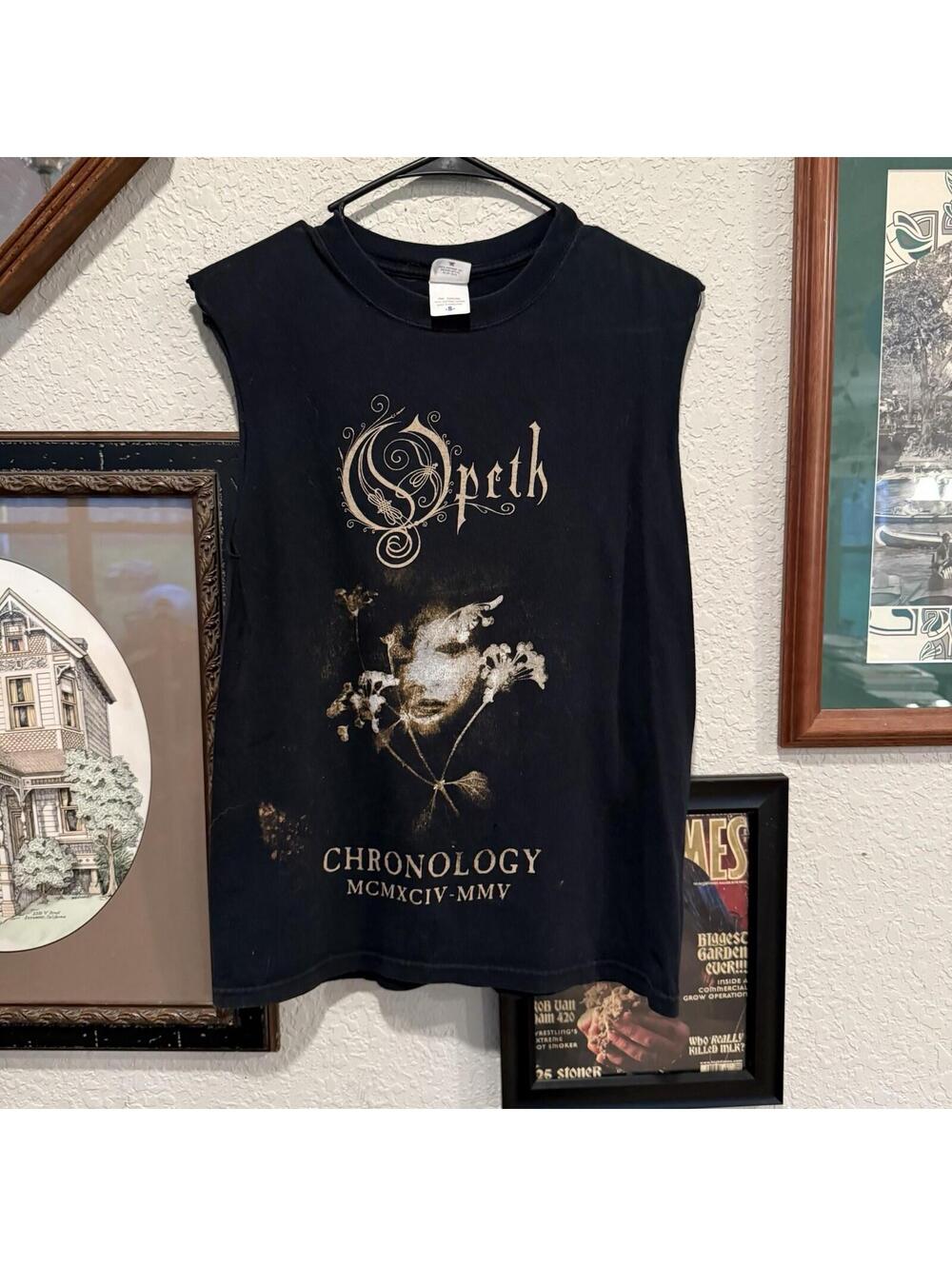 Vintage 00s RARE Opeth Chronology Official 2003 Tour Cut Tank Size Men’s Small
